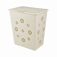 Корзина д/белья "Плетенка" 60л (сл.кость) Корзина д/белья "Плетенка" 60л (сл.кость)