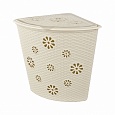 Корзина д/белья "Плетенка" 45л угловая (сл.кость) Корзина д/белья "Плетенка" 45л угловая (сл.кость)