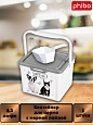 КОНТЕЙНЕР ДЛЯ КОРМА С ДЕКОРОМ LUCKY PET 5,3Л (Серый)+ мерная ложка КОНТЕЙНЕР ДЛЯ КОРМА С ДЕКОРОМ LUCKY PET 5,3Л (Серый)+ мерная ложка