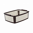 Корзина "Романтика люкс" 280х205х90мм (темно-коричнев.) Корзина "Романтика люкс" 280х205х90мм (темно-коричнев.)