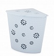 Корзина д/белья "Плетенка" 45л угловая (голубой) Корзина д/белья "Плетенка" 45л угловая (голубой)