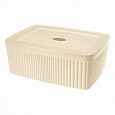 ЛОТОК С КРЫШКОЙ "VELVET", 295х225х110 ММ, 6,55Л (бежевый) ЛОТОК С КРЫШКОЙ "VELVET", 295х225х110 ММ, 6,55Л (бежевый)