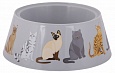 Миска "Cats" 0,7л (серый) Миска "Cats" 0,7л (серый)