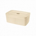ЛОТОК С КРЫШКОЙ "VELVET", 230х150х90 ММ, 2,5Л (бежевый) ЛОТОК С КРЫШКОЙ "VELVET", 230х150х90 ММ, 2,5Л (бежевый)