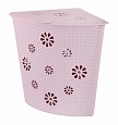Корзина д/белья "Плетенка" 45л угловая (розовый) Корзина д/белья "Плетенка" 45л угловая (розовый)