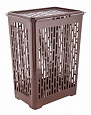 Корзина д/белья "Матрица" 45л (коричневый) Корзина д/белья "Матрица" 45л (коричневый)