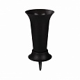 Ваза под срезку Д190мм, В410мм (с колышком)(черный) Ваза под срезку Д190мм, В410мм (с колышком)(черный)